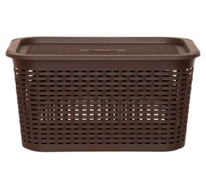 Canasto organizador Tavarua café plástico 6.5 lt