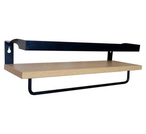 Repisa pared madera/metal barra