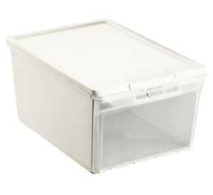 Caja organizadora Luxor blanco/transparente 12 lt