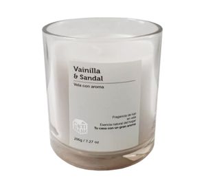 Vela con caja 9 cm ecru