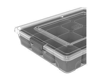 Caja org plástica 4.8l 3 cestos interior