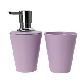 Accesorios baño malva 2 piezas