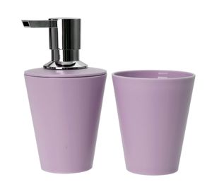 Accesorios baño malva 2 piezas