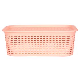 Canasto organizador Tavarua rosado plástico 13 lt