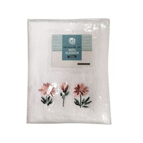 Toalla mano + toalla baño Flores