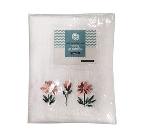 Toalla mano + toalla baño Flores