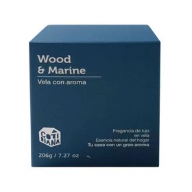 Vela con caja 9 cm azul