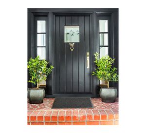 Limpiapiés 40x60 cm Spaguetti negro 2 piezas