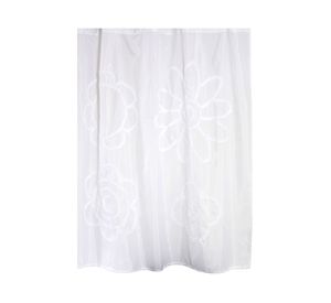 Cortina baño Relieve flor 180x180 cm
