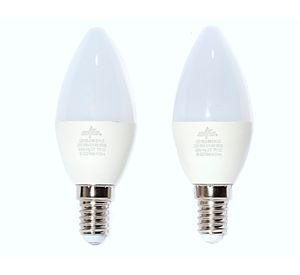 Pack 2 ampolletas Led Vela E14 Día 6 W