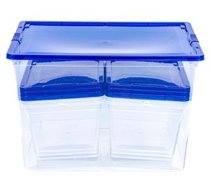 Set caja organizadora Modubox plástico transparente 30/4.7 lt