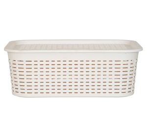 Canasto organizador Tavarua beige plástico 13 lt