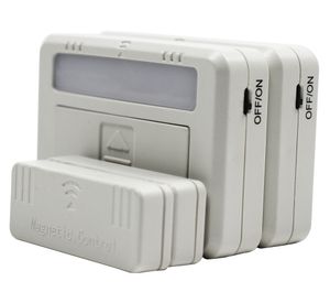 Set 2 luminarias portátiles puertas sin pilas blanco