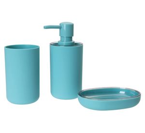 Accesorios baño turquesa 3 piezas