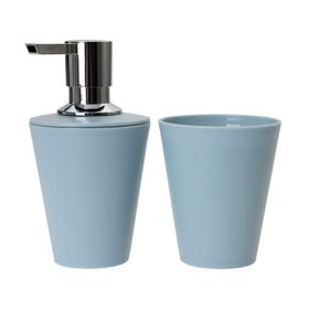 Accesorios baño celeste 2 piezas