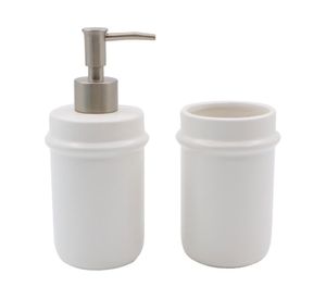 Accesorios baño Borde blanco 2 piezas