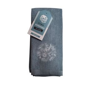 Toalla visita 30x45 cm Bordado floral 2 piezas