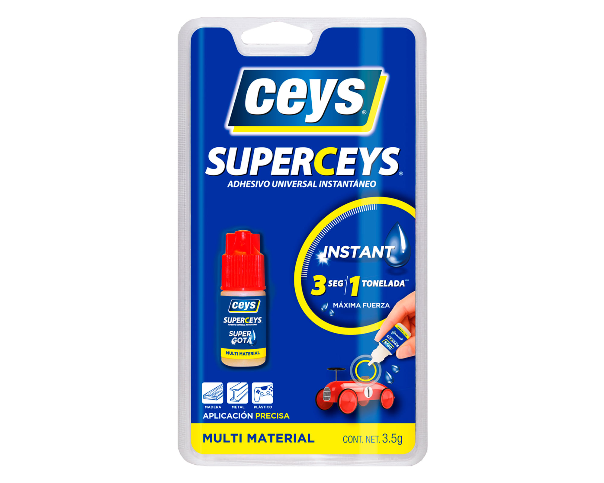 Adhesivo instantáneo Superceys transparente 3.5 g