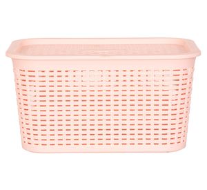 Canasto organizador Tavarua rosado plástico 6.5 lt