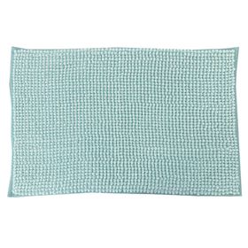 Piso baño Shaggy turquesa 40x60 cm