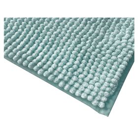 Piso baño Shaggy turquesa 40x60 cm