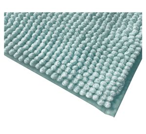 Piso baño Shaggy turquesa 40x60 cm