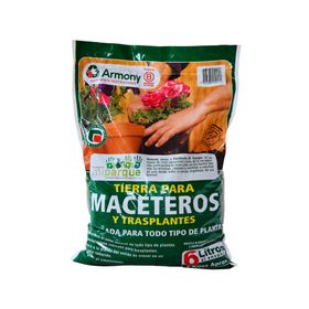 Tierra para macetero 6 litros natural
