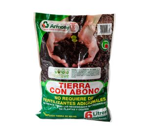 Tierra con abono 6 litros natural