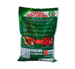 Tierra con abono 6 litros natural