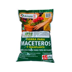 Tierra para macetero 15 litros natural