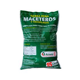 Tierra para macetero 15 litros natural