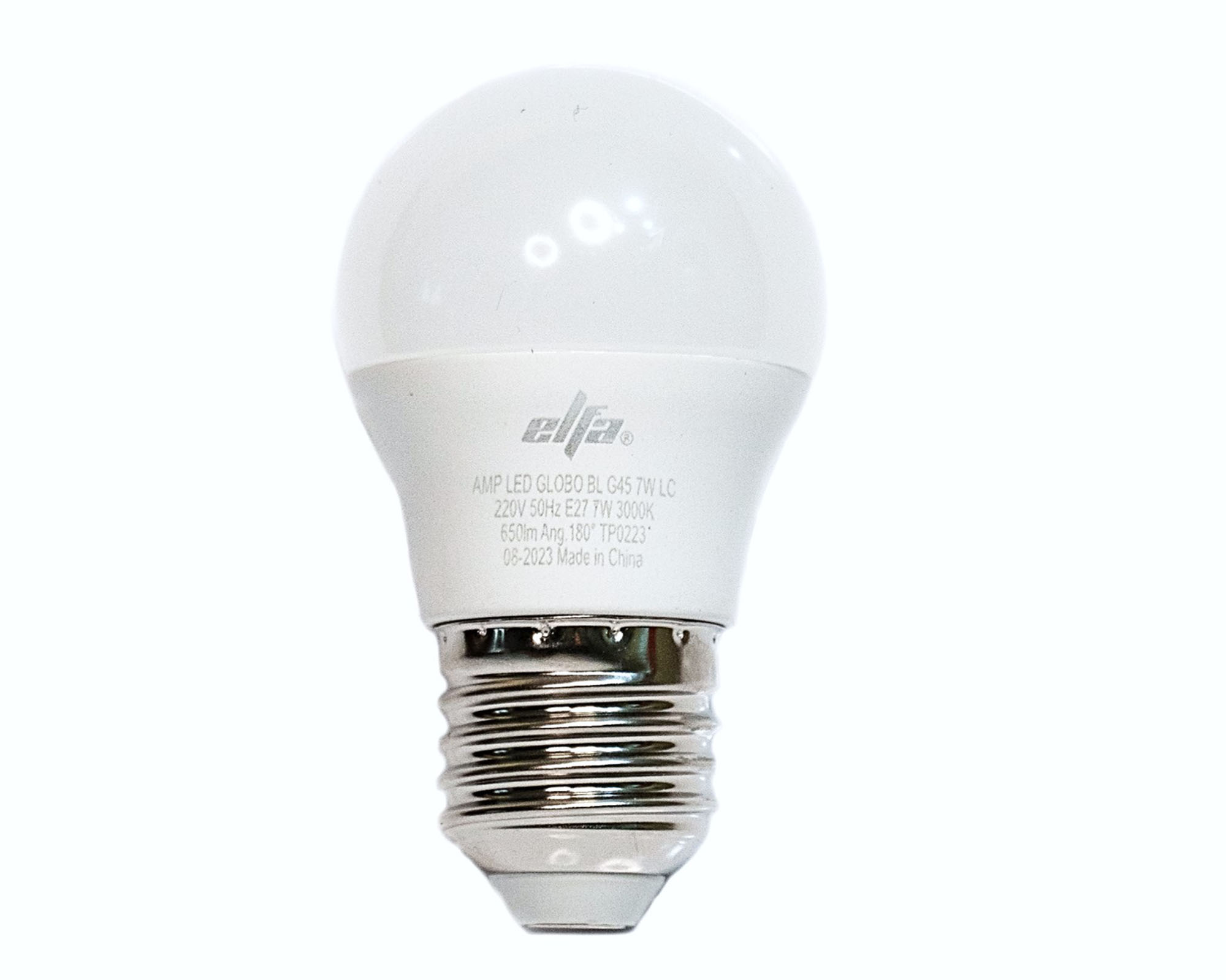 Ampolleta LED 7W E27 luz cálida G45