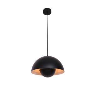 Lámpara colgar Mush negro E27 1L
