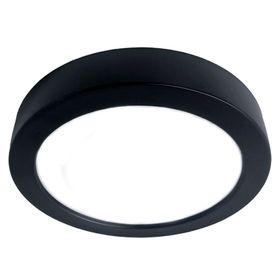 Panel LED sobreponer luz cálida 12W negro