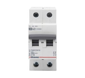 Interruptor automático bipolar 2 módulos 16A 6KA