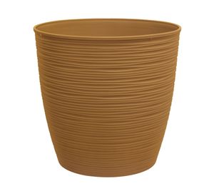 Macetero redonda Piedra mostaza 30x33 cm