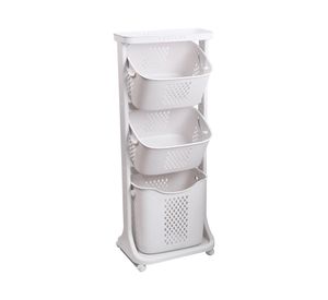 Carro organizador con ruedas 3 niveles BDX1433 blanco