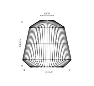 Pantalla lámpara negro 35 cm