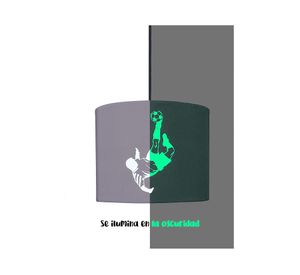 Lámpara colgar LED luminiscente E27 1L Futbol gris