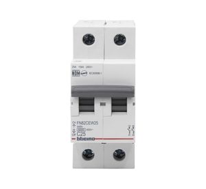 Interruptor automático bipolar 2 módulos 25A 6KA