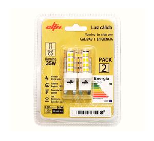 Ampolleta Led 3.5W G9 luz cálida 2 un.