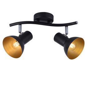 Spot Indus negro/gold E27 2L