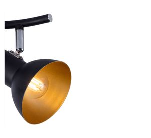 Spot Indus negro/gold E27 2L