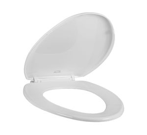 Asiento WC elongado cierre normal blanco