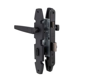 Cerradura embutida baño Nórdica Oval B40 negro