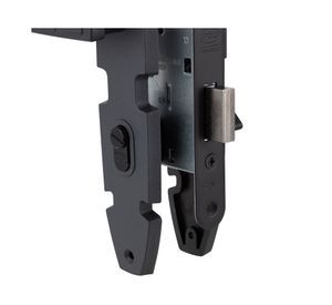 Cerradura embutida baño Nórdica Oval B40 negro