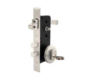 Cerradura embutida  1080960RR+I plata