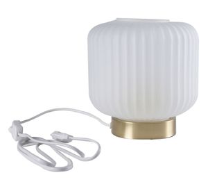 Lámpara sobremesa E27 1L blanco/gold