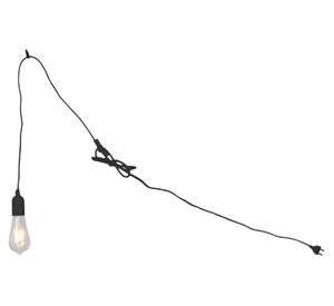 Lámpara colgar E27 1L Interruptor negro