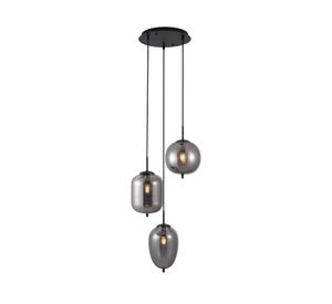 Lámpara colgar Smoky glass E14 3L